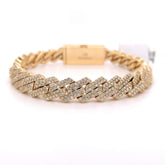 7.00 CT. Diamond Cuban Bracelet in Gold - 9.50mm - White Carat - USA & Canada